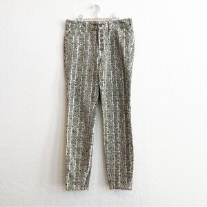 Anthropologie Pilcro Women’s High Rise Skinny Printed Corduroy Pants 28